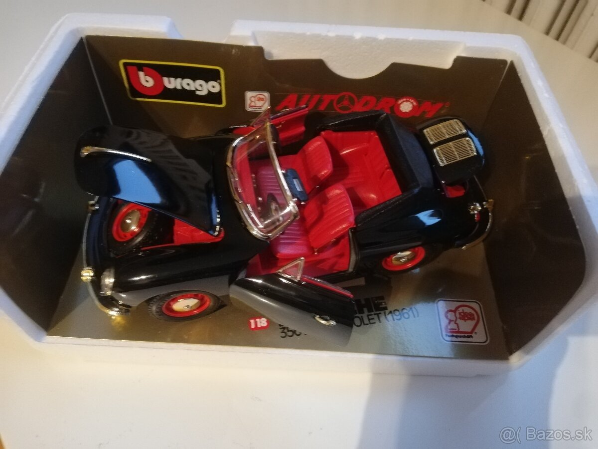 1:18 Porsche 356B Cabriolet 1961 cierna, krabica - 7