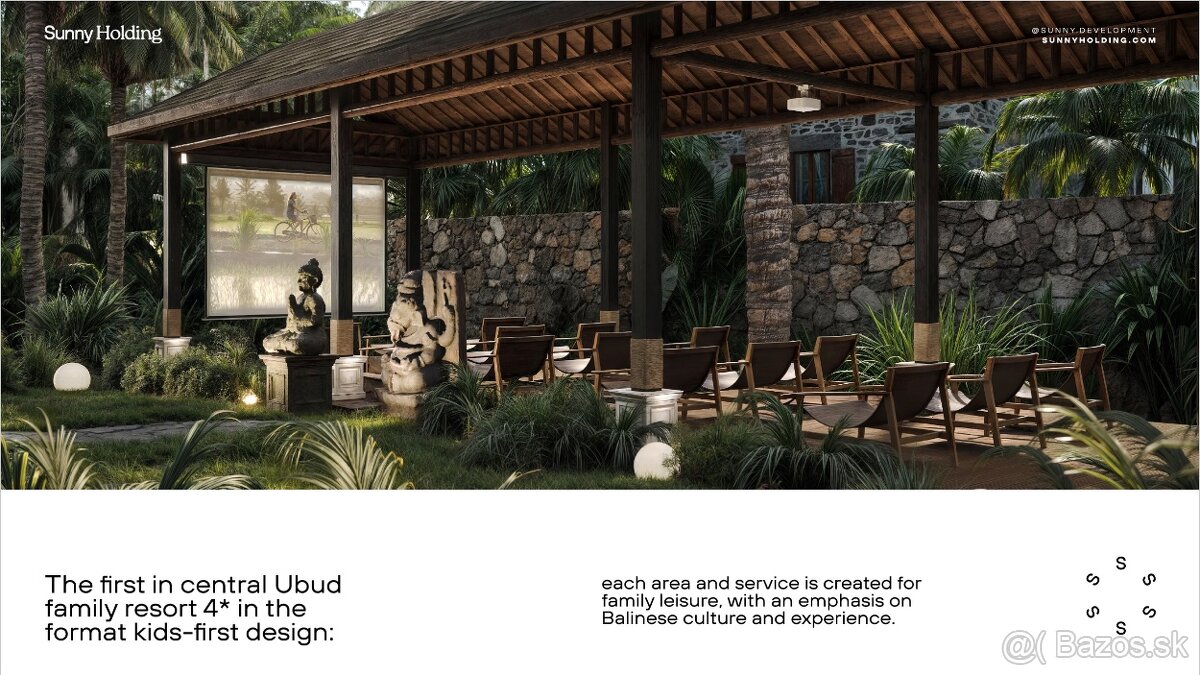 JEDINÝ kids-first rezort v srdci Ubudu, návratnosť 13+% - 7