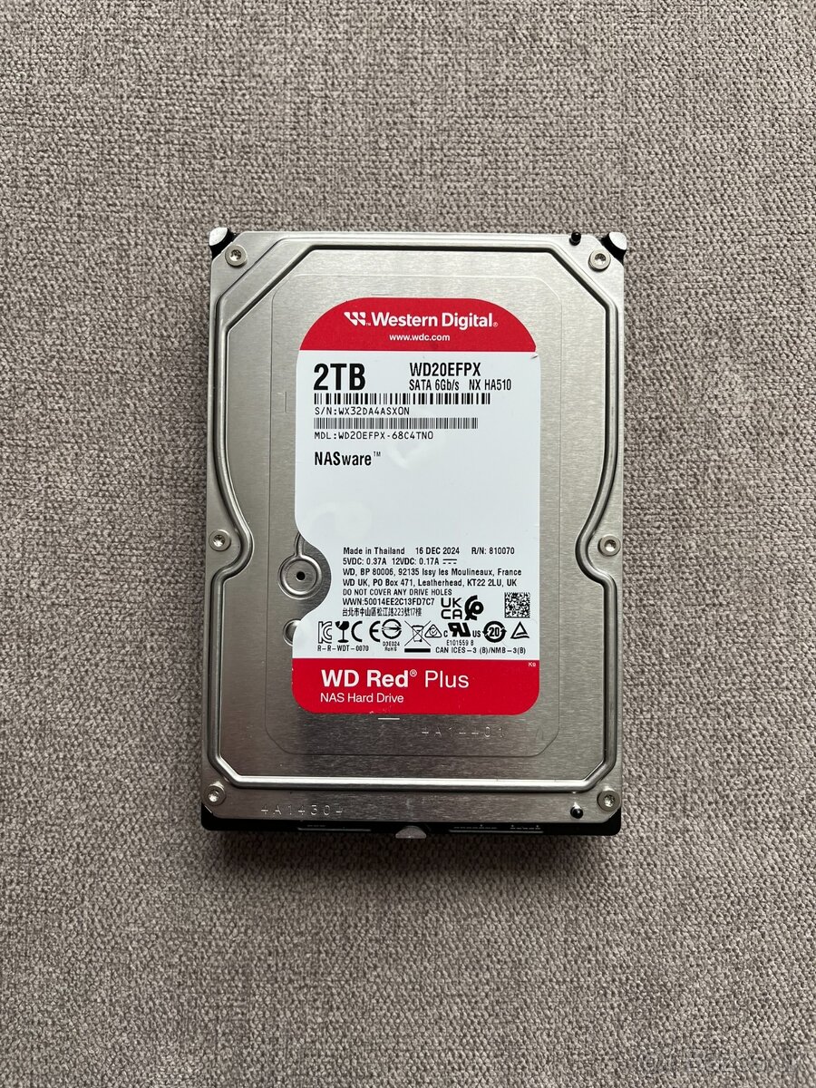 3,5" HDD WD Red Plus 2TB - 7