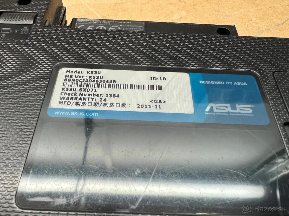 Predám funkčnú použitú matičnú dosku do notebooku Asus K53U - 7