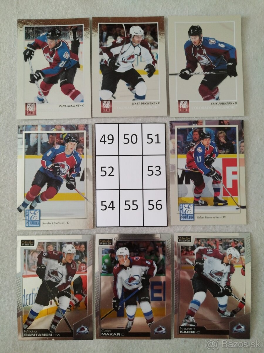 Hokejové kartičky Colorado mix 2 - 7