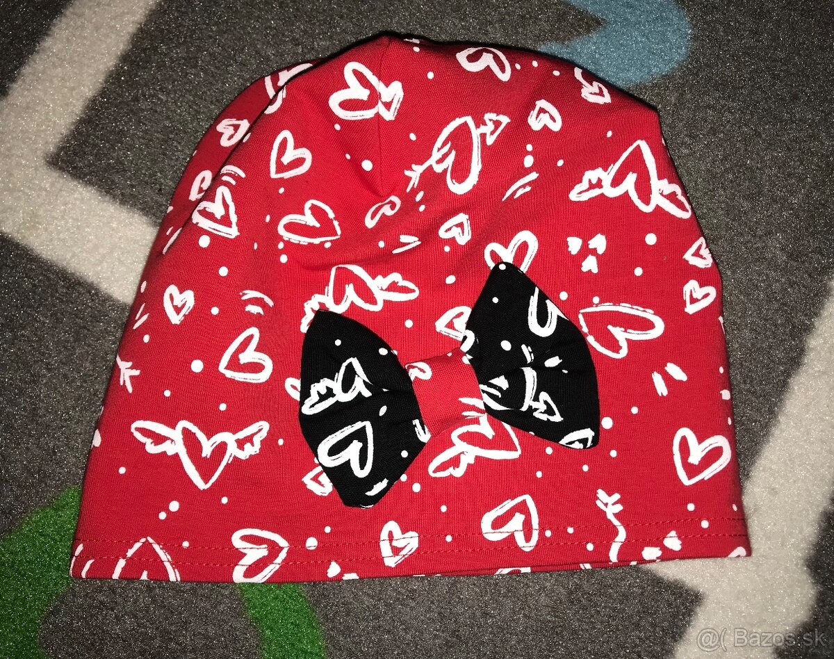 Srdiečkový komplet mikina,sukna a čiapka v.116/122 - 7