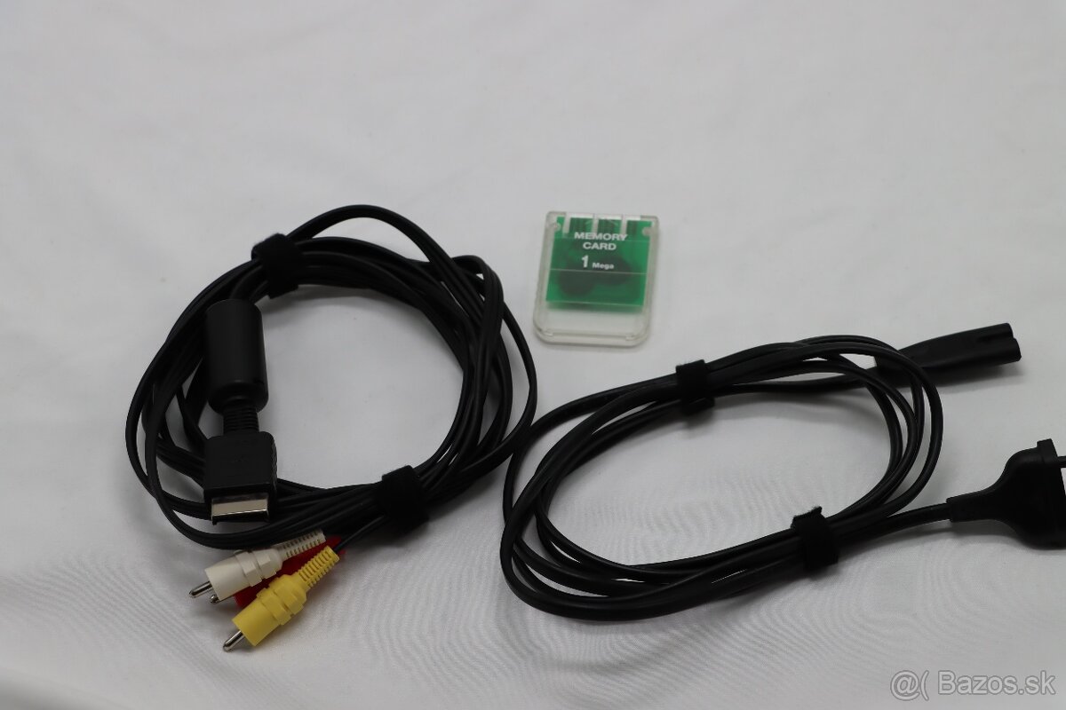 PS1 SCPH-5502 + DualShock + káble + karta - 7