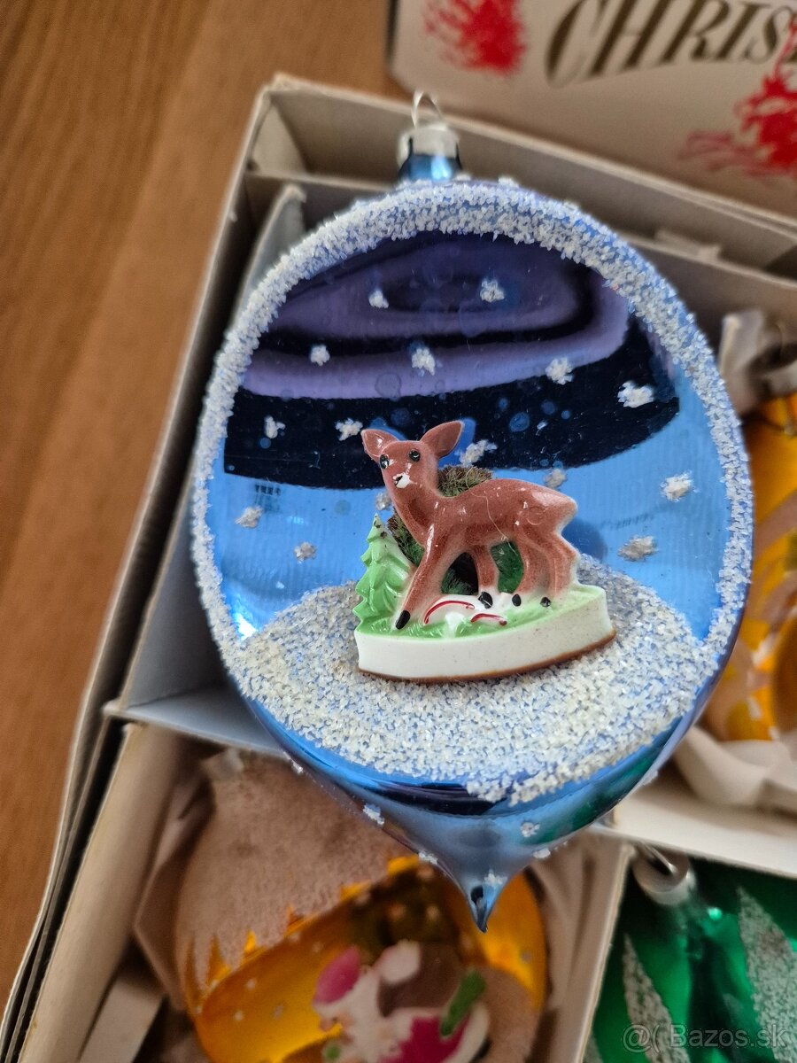 Staré Vianočné ozdoby s vlepom - 7