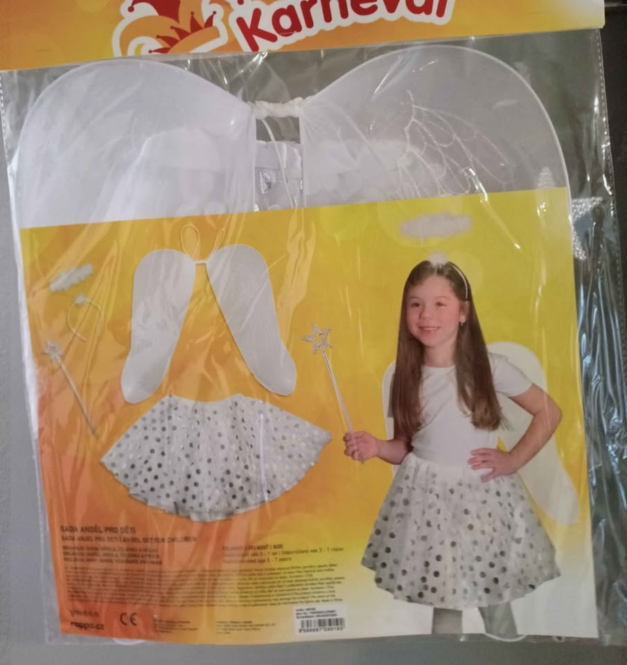 Mikuláš čiapka, brada, anjelské krídla - 7