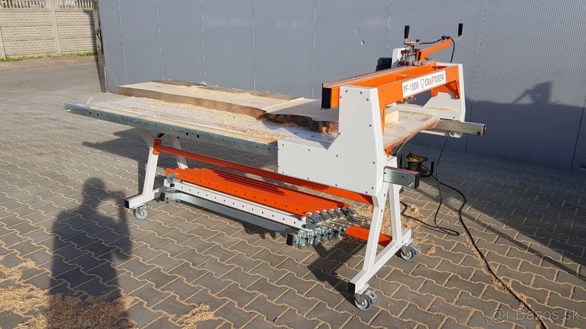 Stolársky lis, pracovný stôl, zrovnávač dosiek, fréza - 7