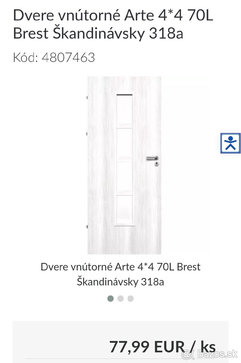 90ky a 70ky Interiérové dvere so zárubňami - 7