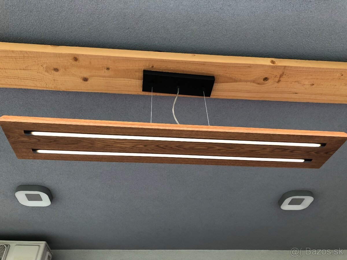 Nastenný LED drevený panel, svietidlo led svetlo - 7