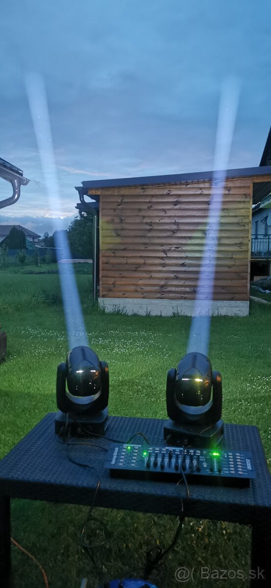 Set 2x 150W Beam hlavy + dmx pult + káble - 7