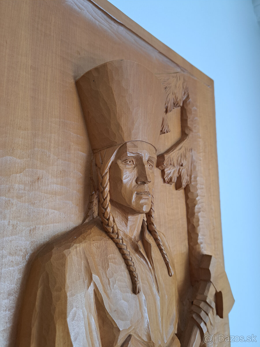 Figurálny drevený reliéf - 7