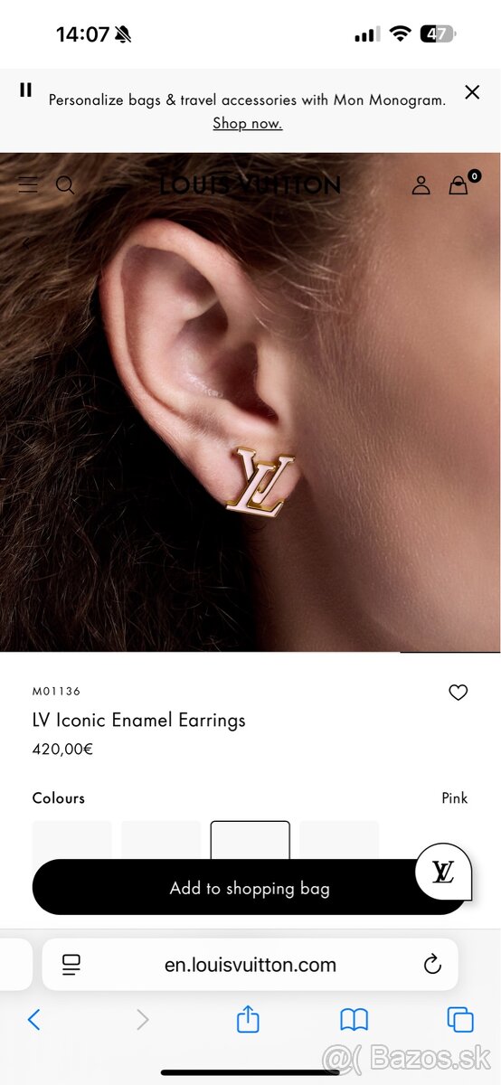 Louis Vuitton Iconic Enamel náušnice - 7