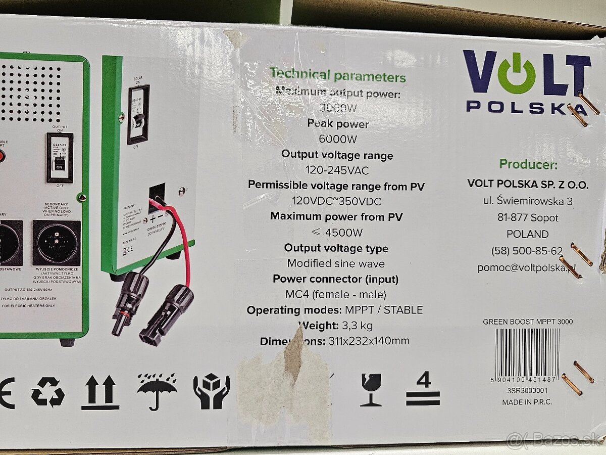 Solárny regulátor volt green boost mppt 3000 - 7