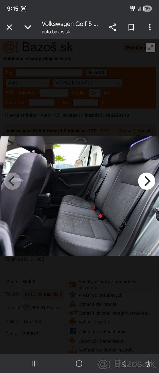 Volkswagen Golf 5 1.9 tdi.77kw - 7