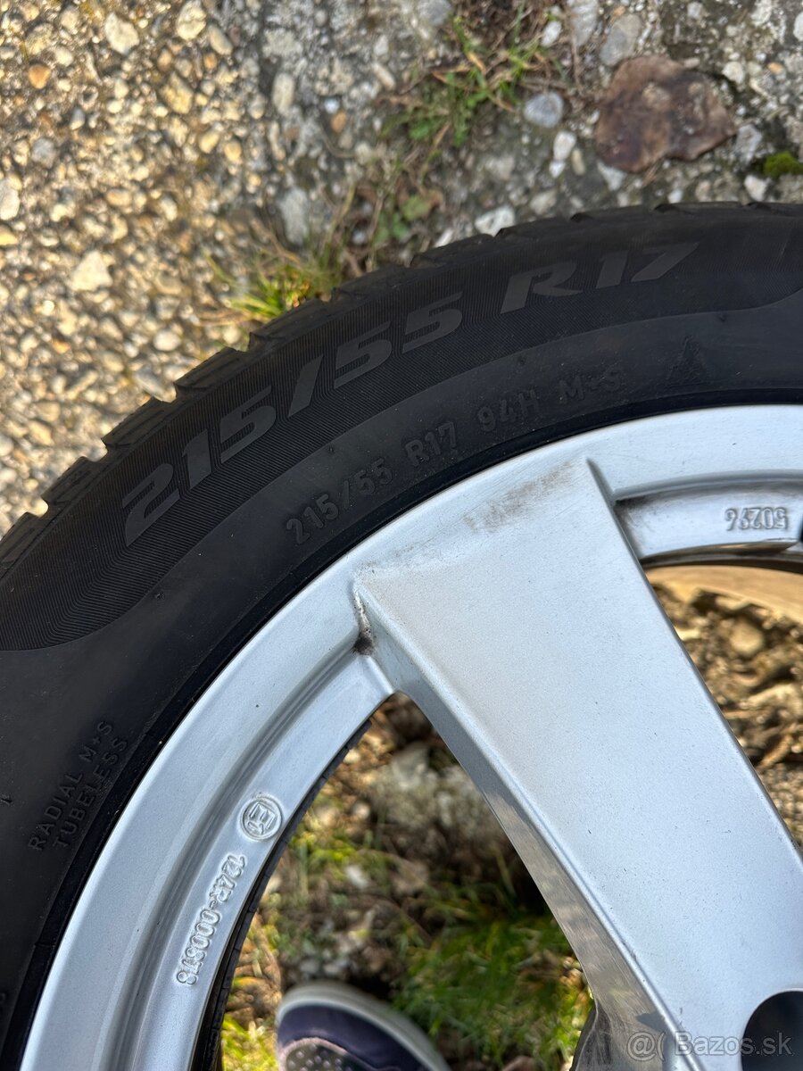 Predám zimnú sadu 5x112 225/55 r17 VW - 7