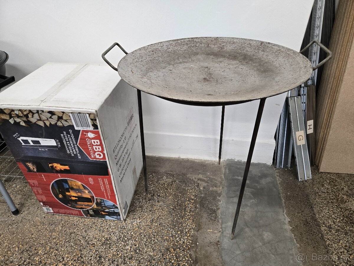 Záhradný gril, kotlík, platňa na grilovanie, záhradný krb - 7