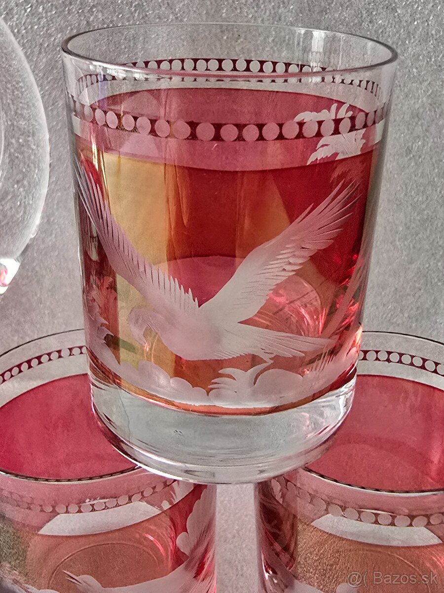 Karafa cenové viečko, 6 pohárov. - 7