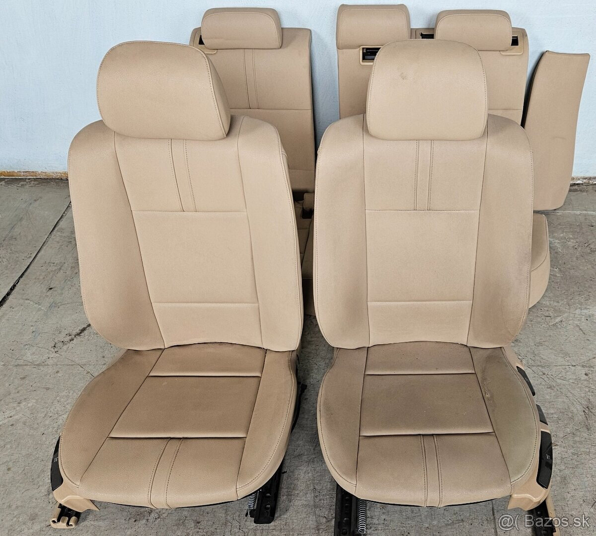 sedadla BMW X3 E83 kožene kremove mechanicke - 7