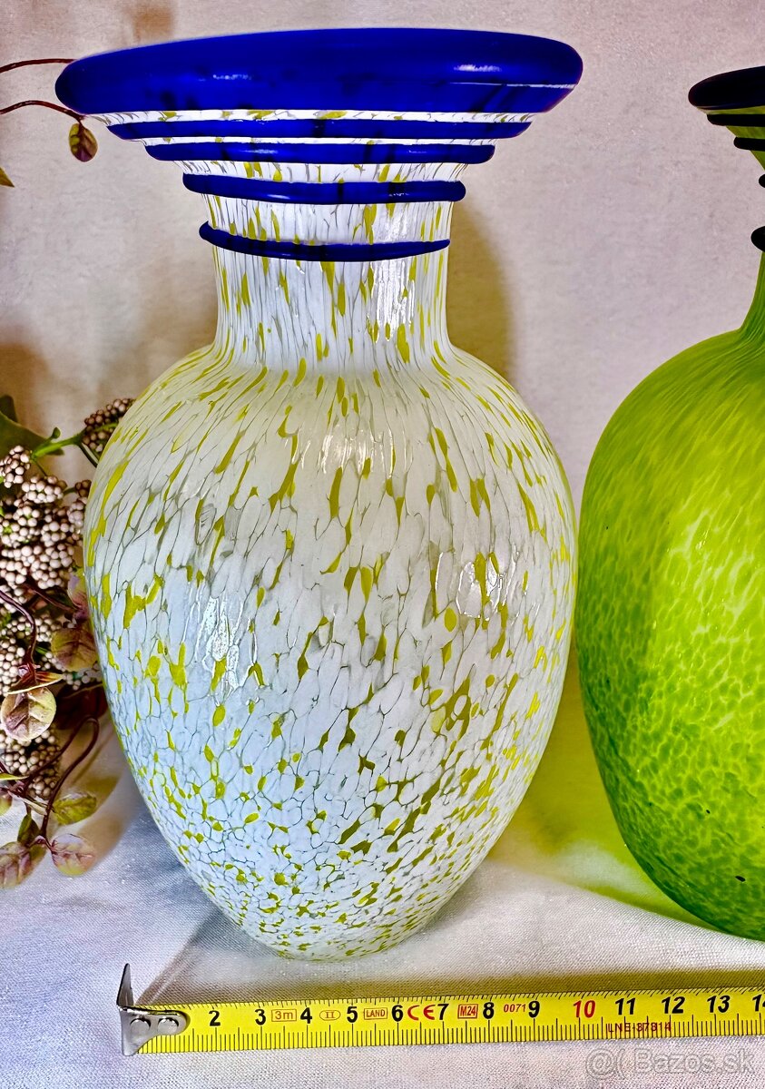 Vazy Murano brokové sklo 2 kusy - 7