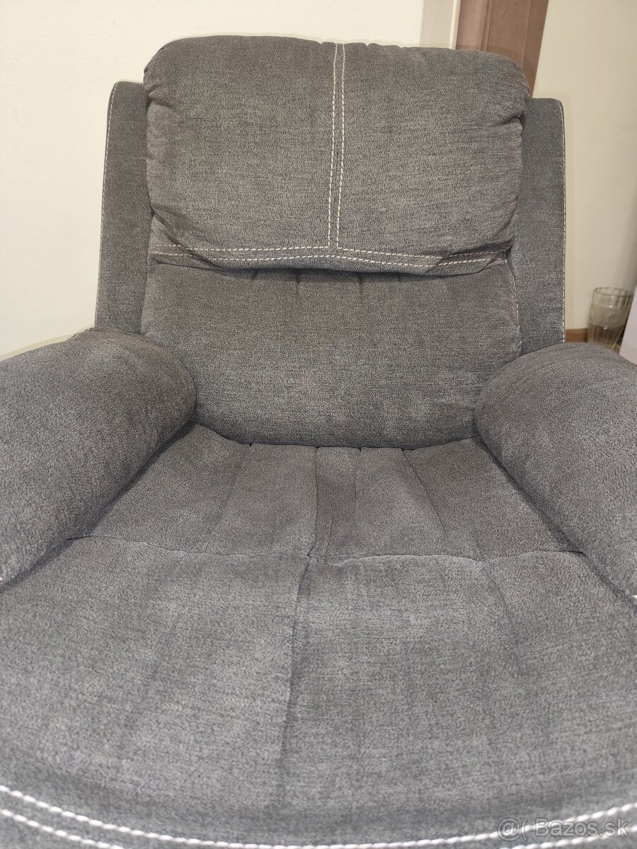 Rozkladacie sivé kreslo - 7