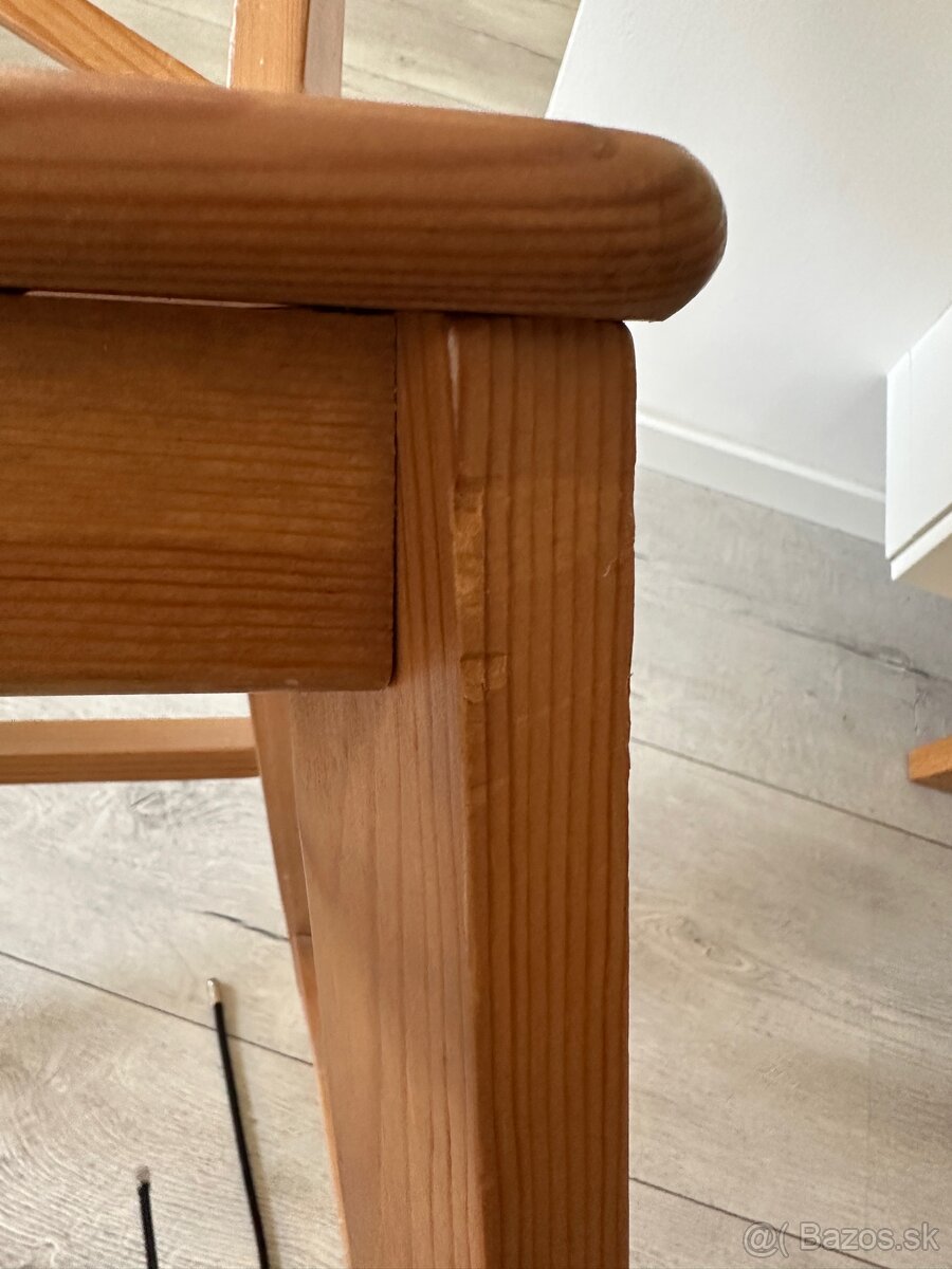 Vysoká detská drevená stolička Ikea Ingolf - 7