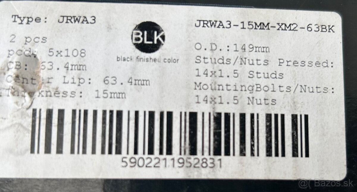 Dištančné ,rozširovacie podlozky 15mm - 7