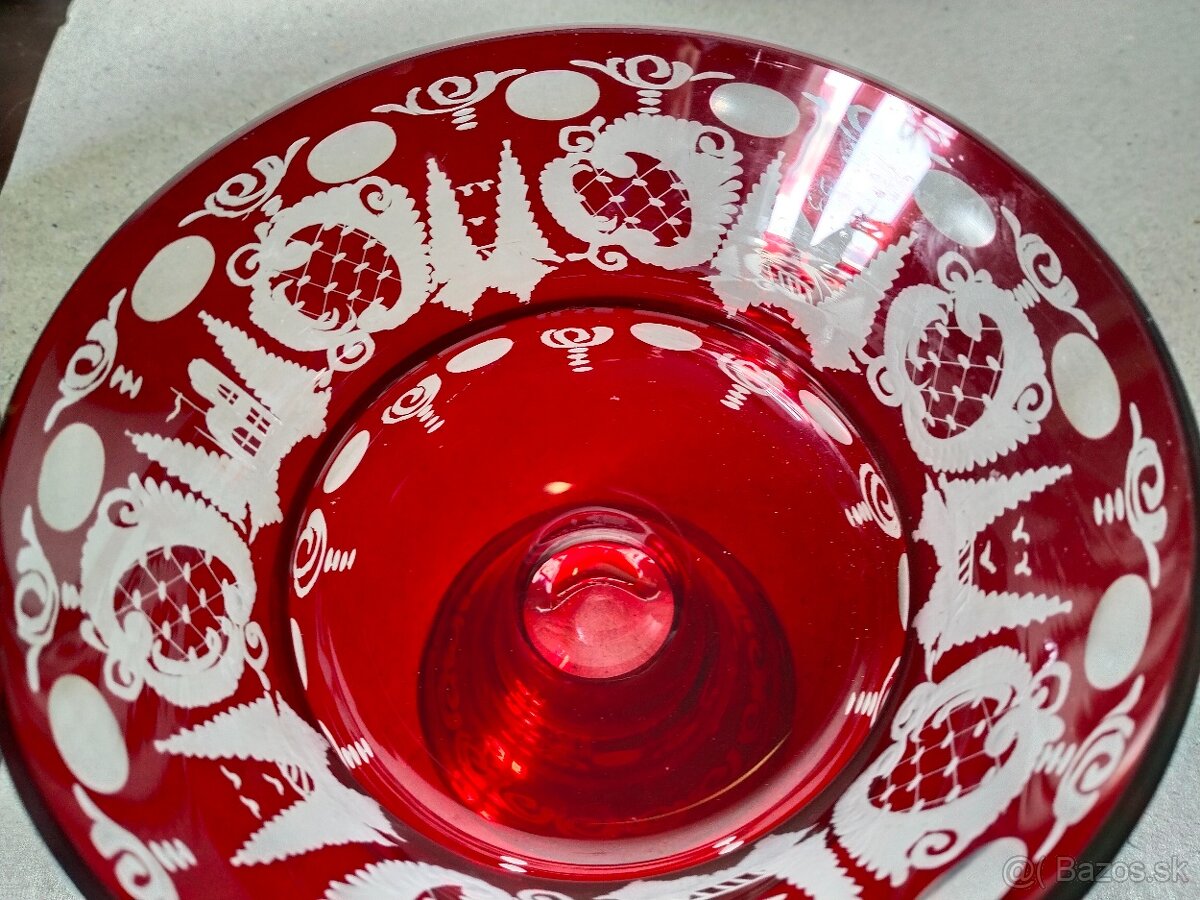 Nástolník vínový skleněný - 7