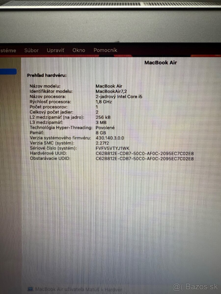 Predám MacBook Air 13” 2017 - 7