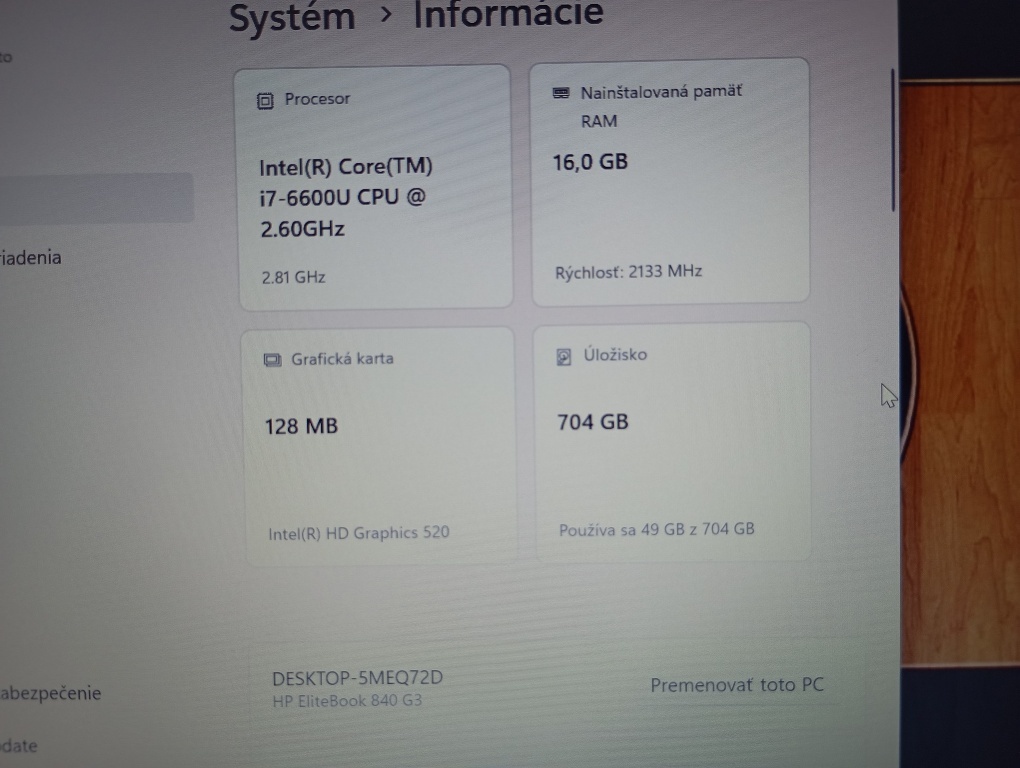 Hp elitebook 840 G3 / 16gb ram / Intel core i7 / Windows 11 - 7
