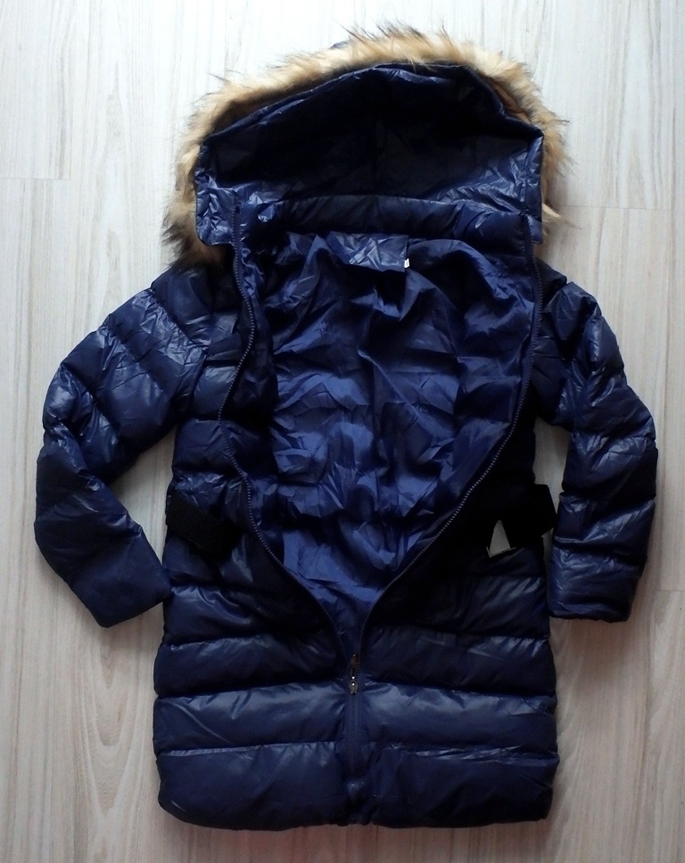 Tmavo modrá dlhá vetrovka - 7