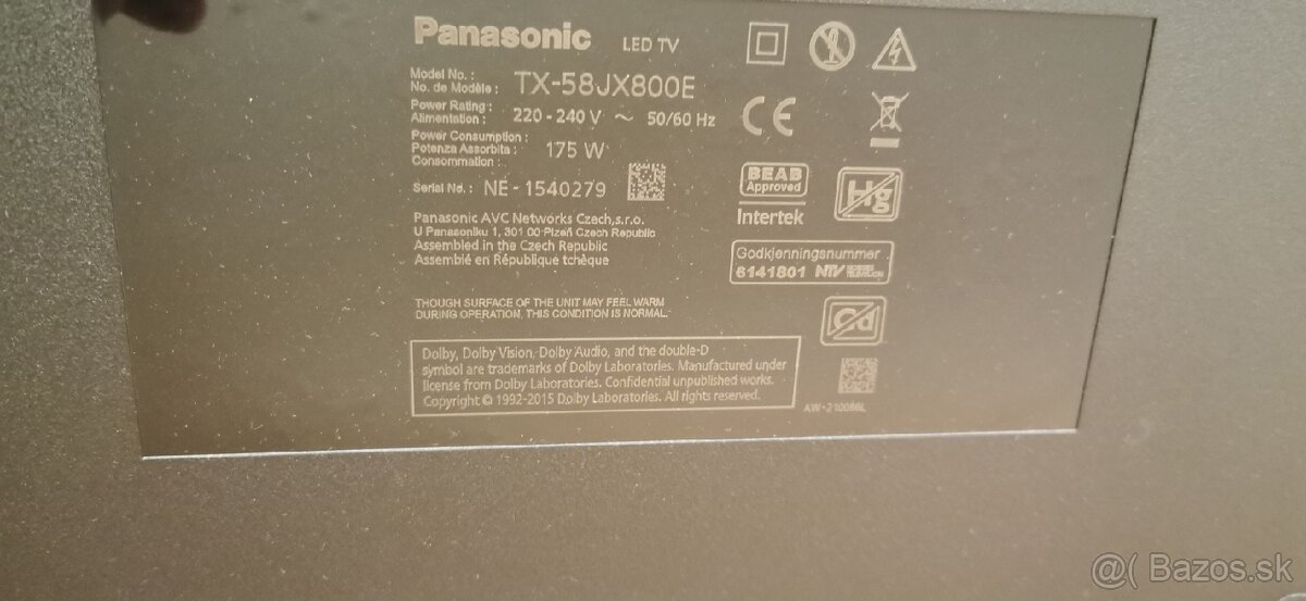 Panasonic 4K 58" - 7