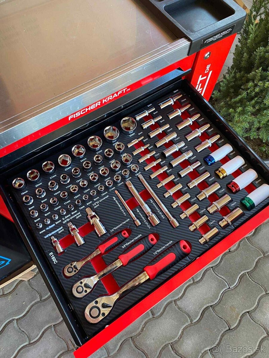 Dielensky vozik s naradim cerveny - 7