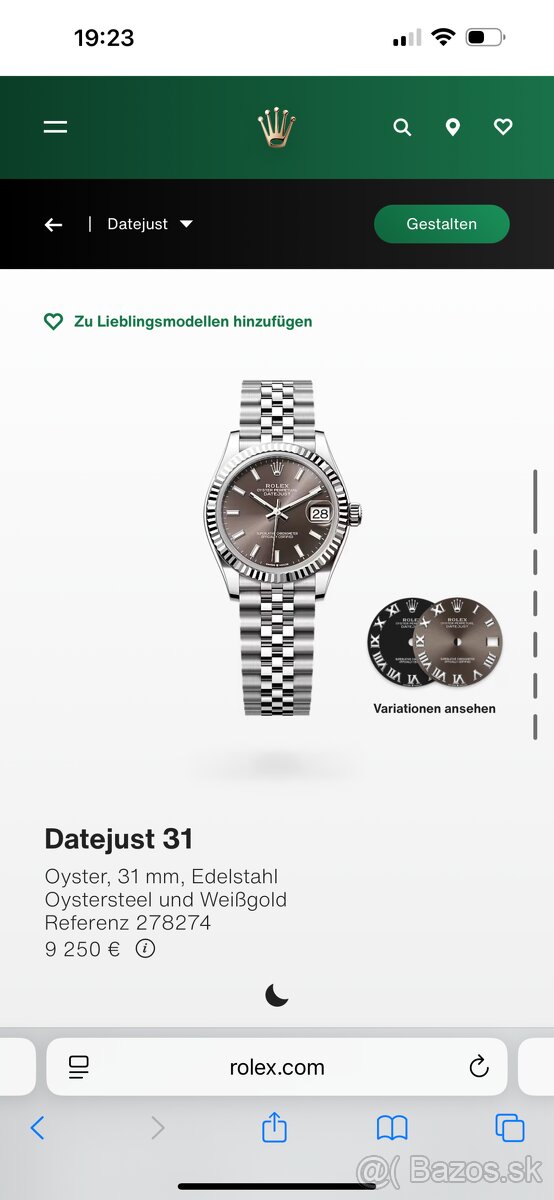 Rolex DateJust 31mm biele zlato - ocel - 7