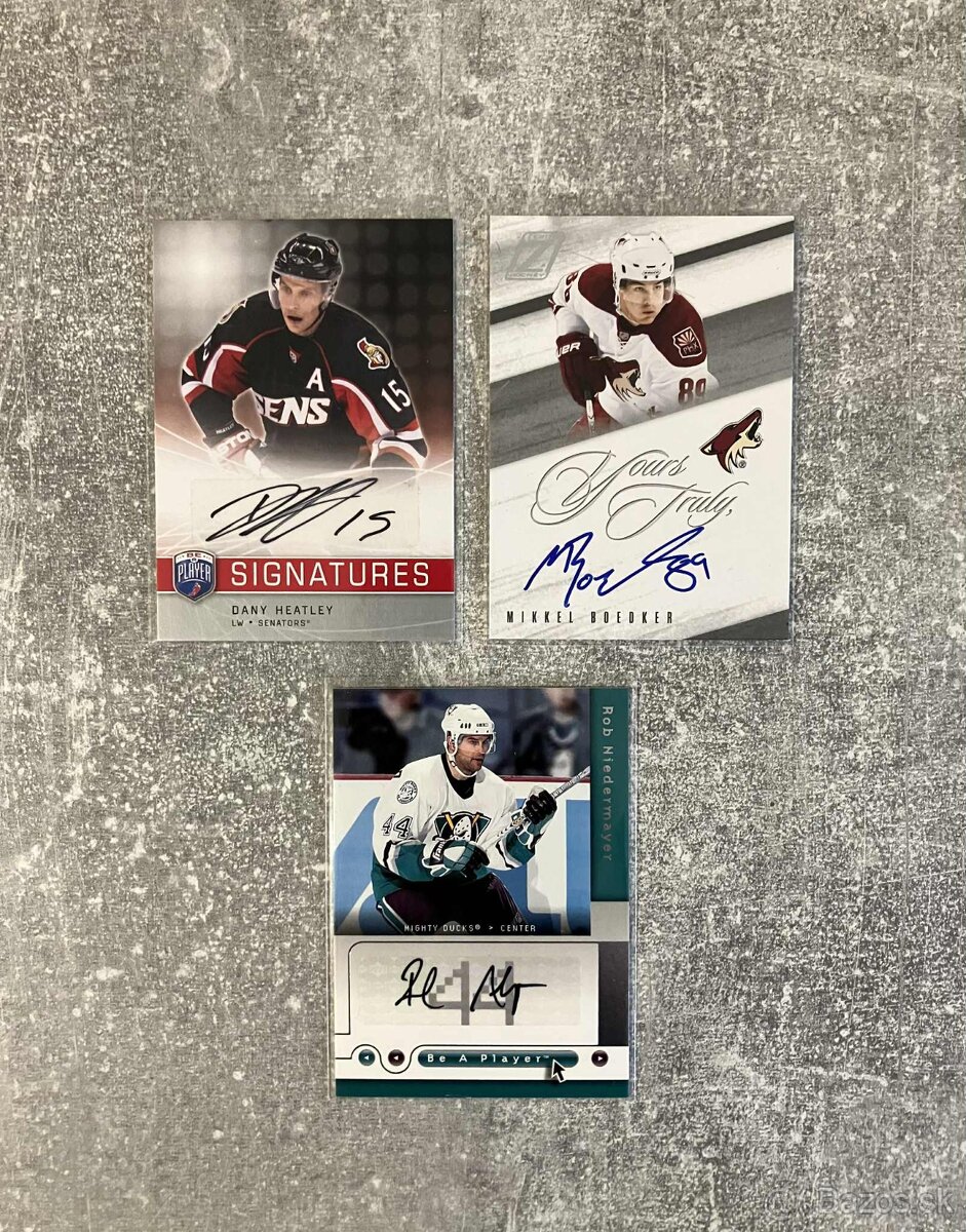 Hokejové podpísané auto karty NHL hráčov - 7