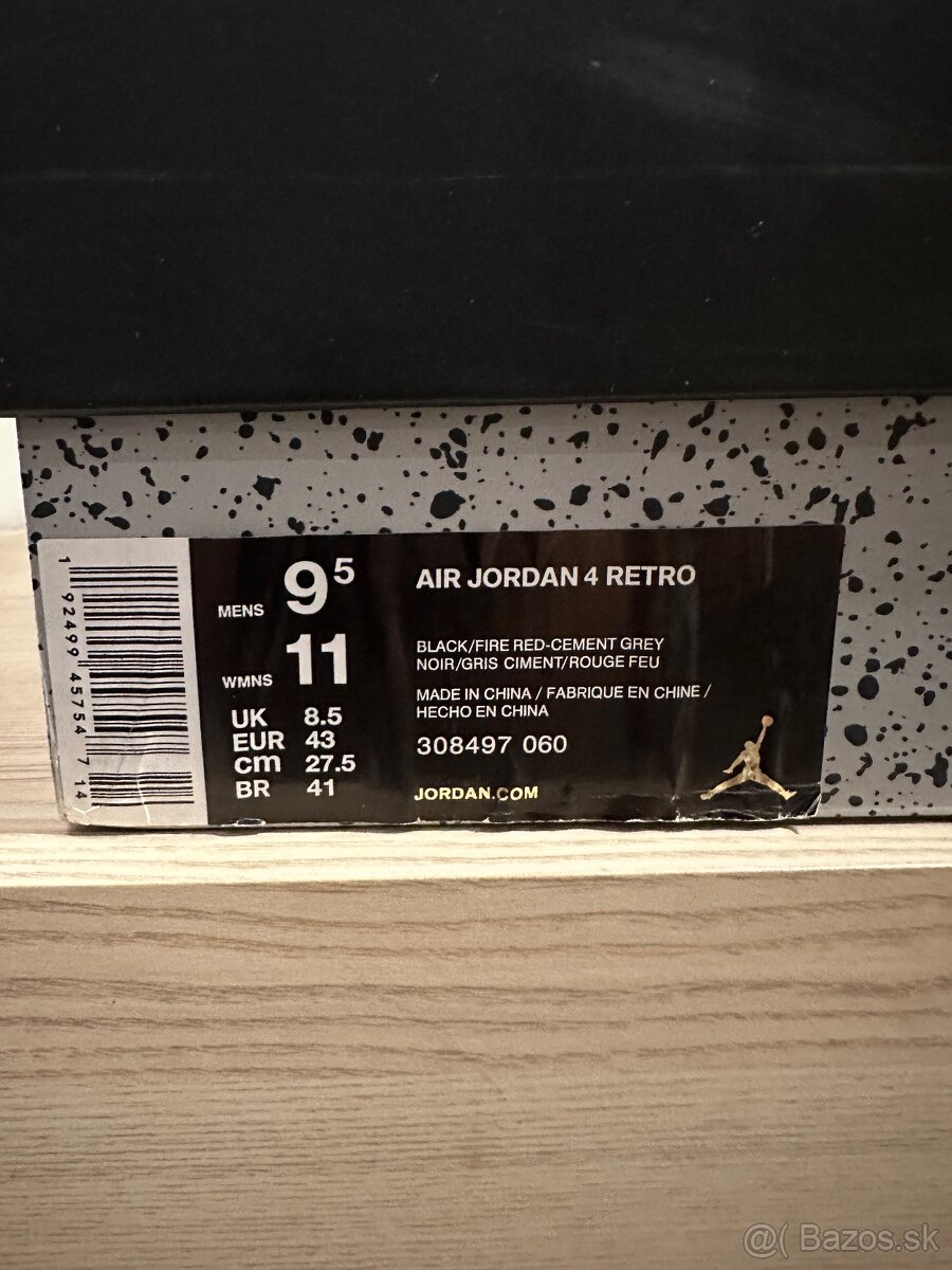 Nike Jordan Retro 4 Bred - 7