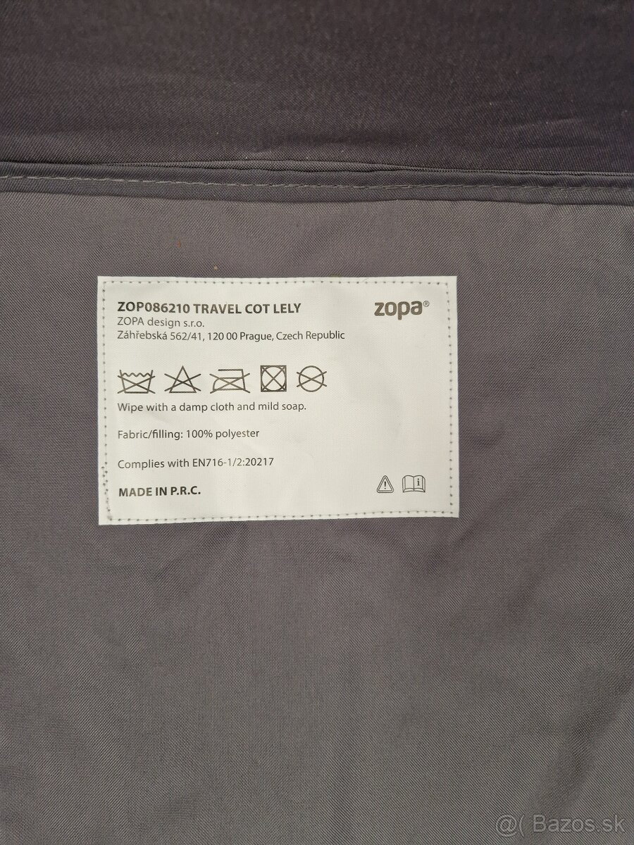Cestovná postieľka ZOPA + matrac - 7