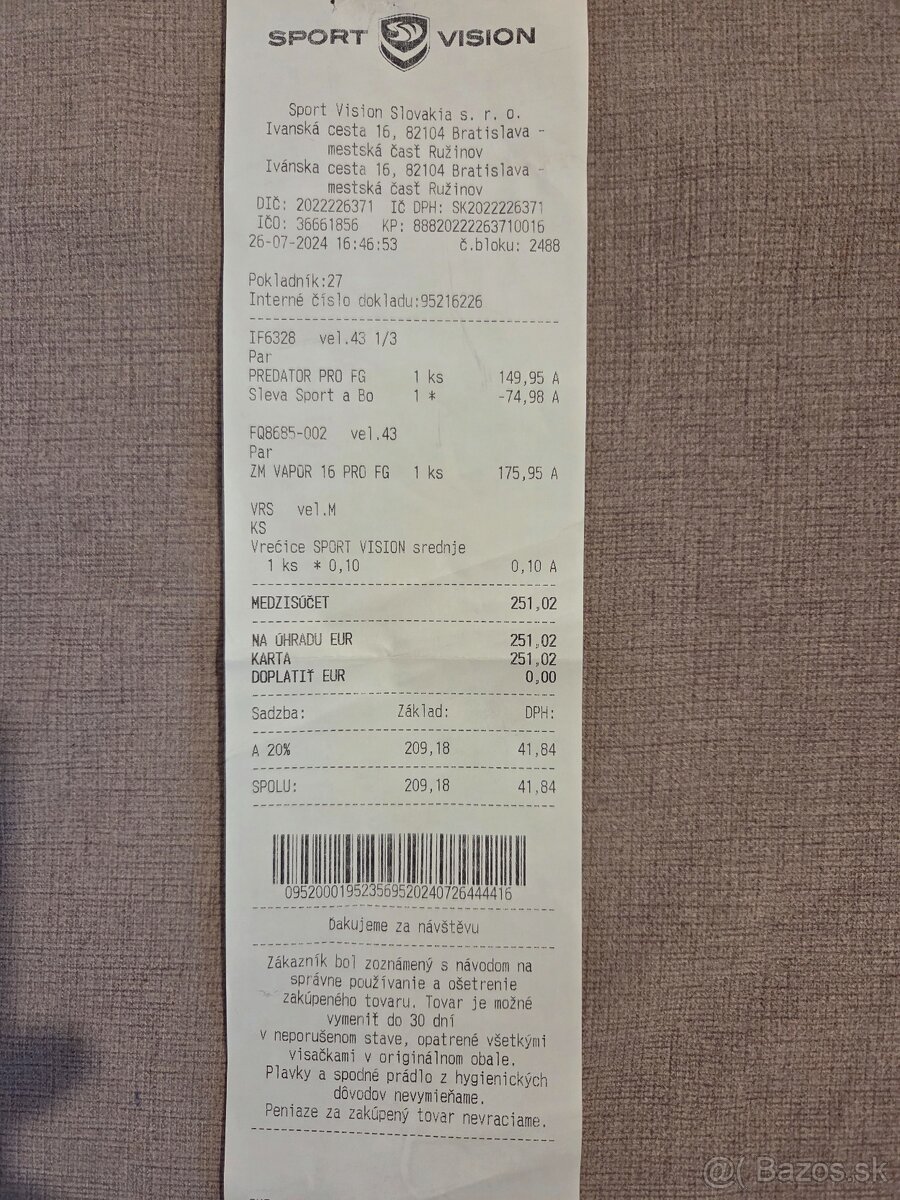 Kopačky NIKE ZM Vapor 16 PRO FG, č. 43 - 7