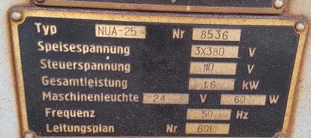 Bruska nástrojová NUA 25 - 7