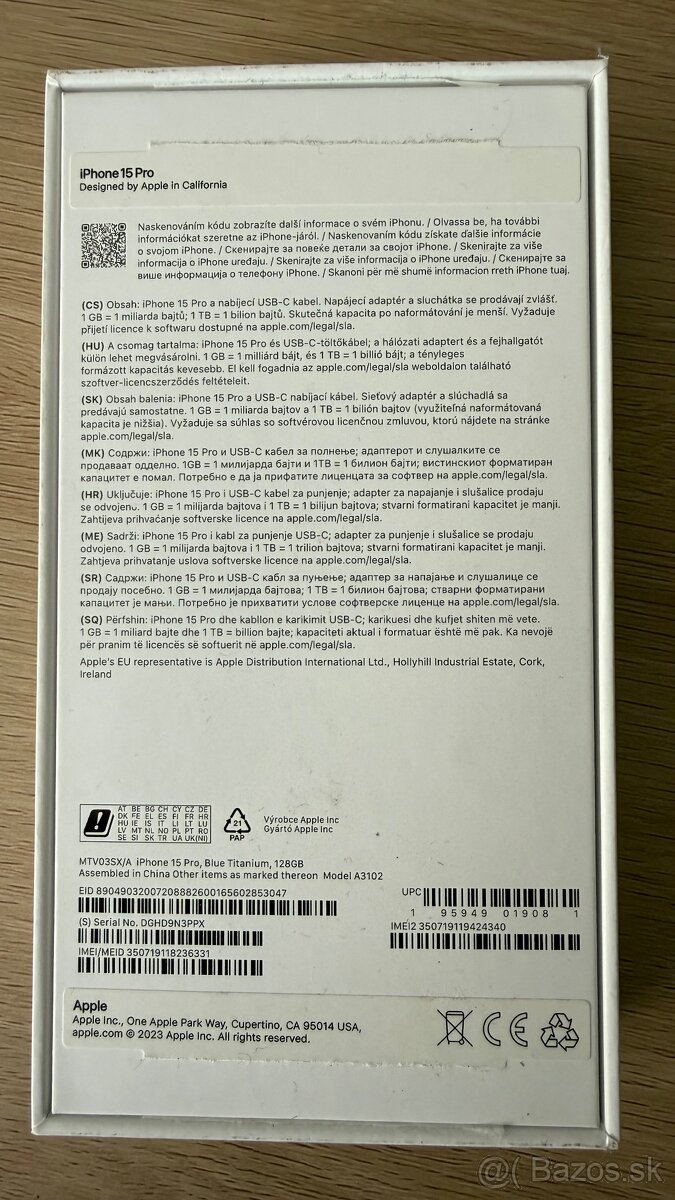 Predám iPhone 15 Pro – Blue Titanium, 128 GB - 7