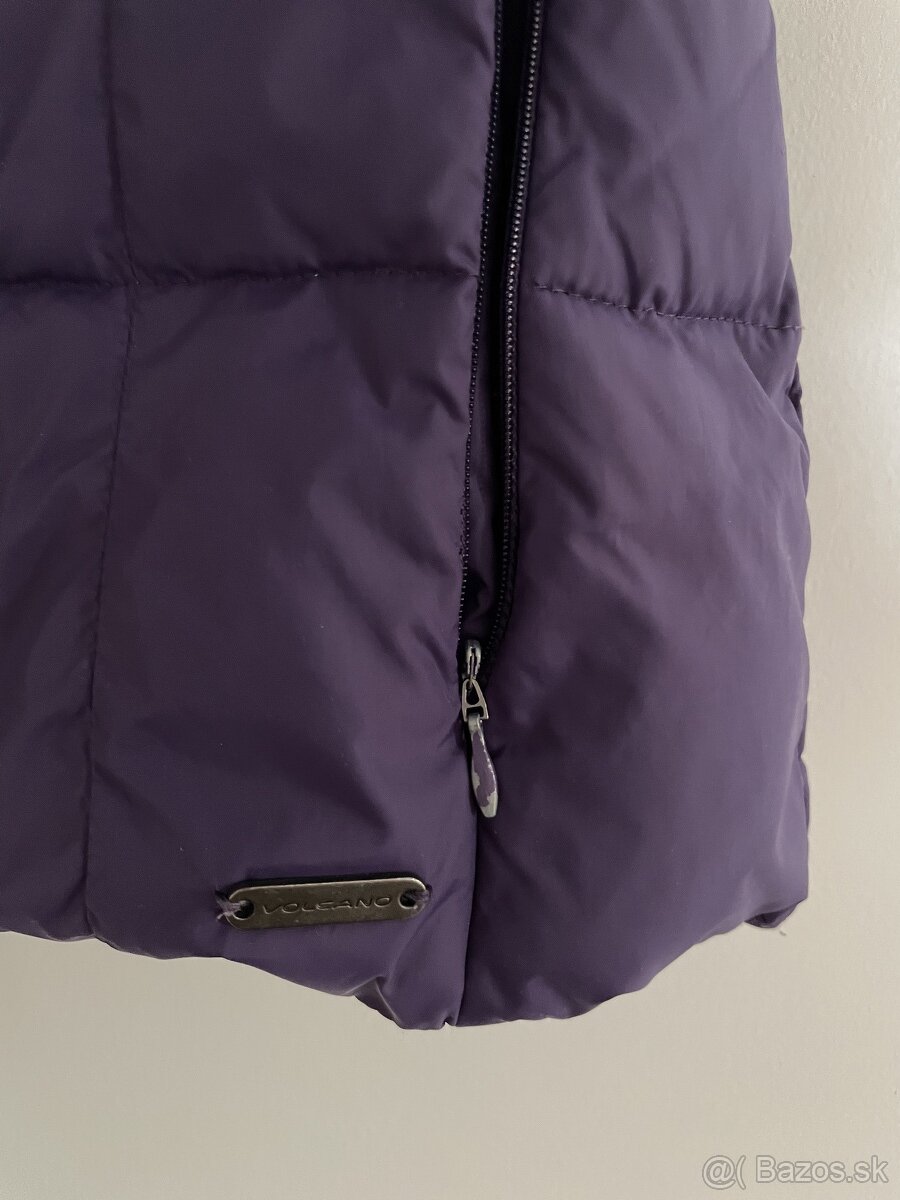 Volcano Fialová vatovaná páperová vesta XS 34 - 7