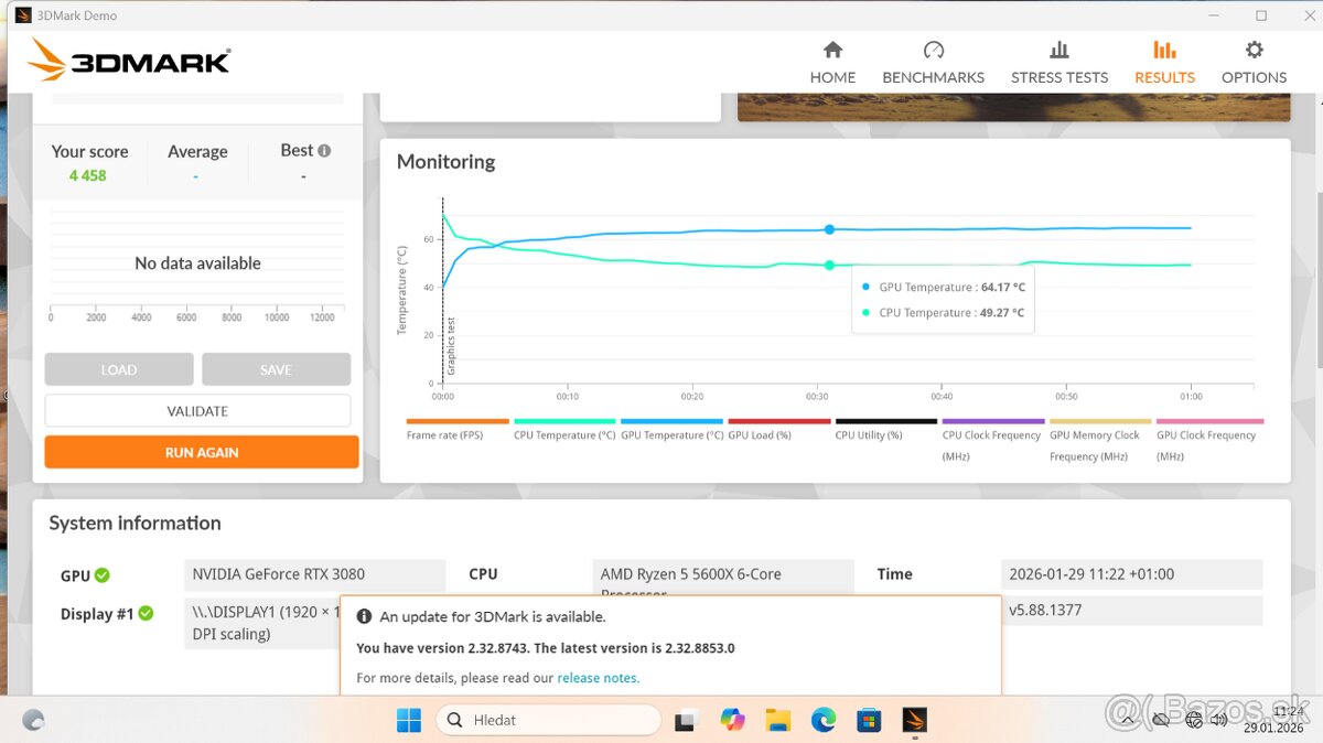 Herní PC - RTX 3080 / RYZEN 5 5600X + ROK ZÁRUKA - 7
