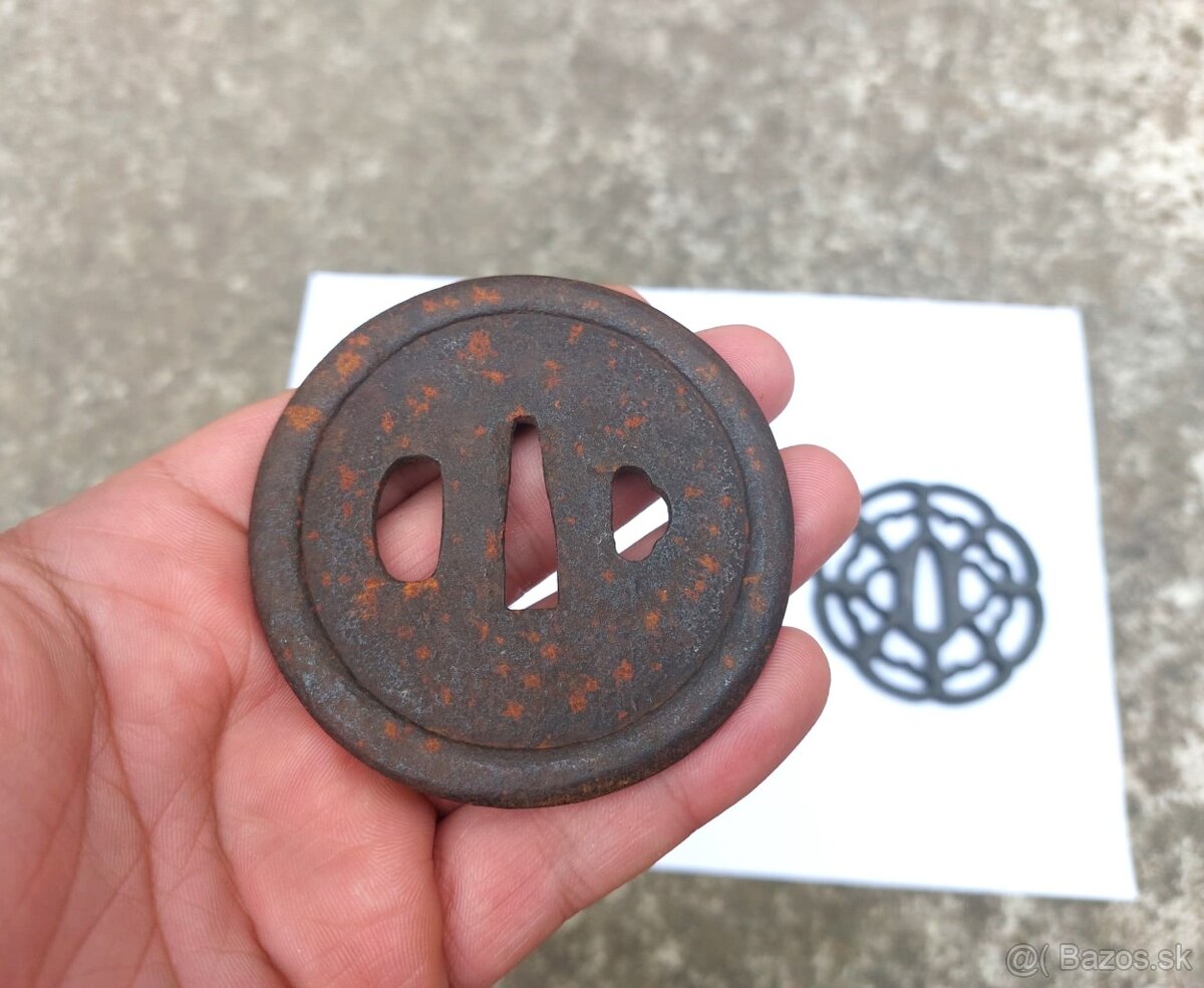 Japonské starožitné záštity mečov - Tsuba - 7