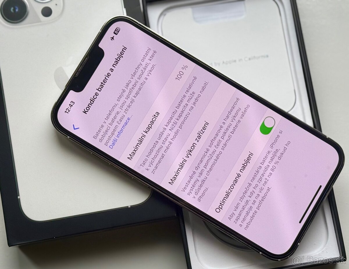 iPhone 13 Pro Silver BATERIE 100% TOP - 7