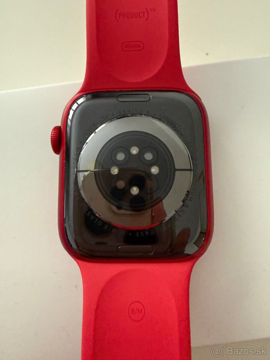 predám Apple Watch 8 45mm Product Red - 7
