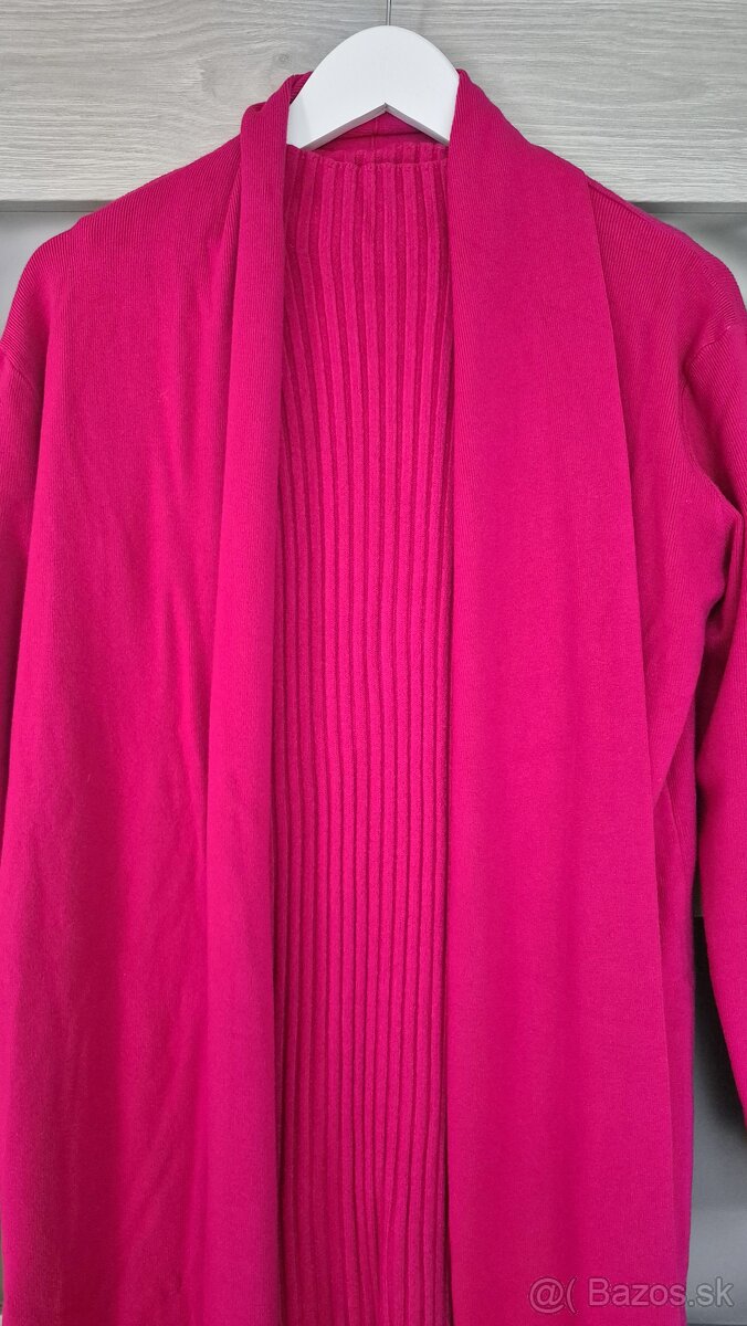 Úpletové šaty a kardigán FUKSIA - 7