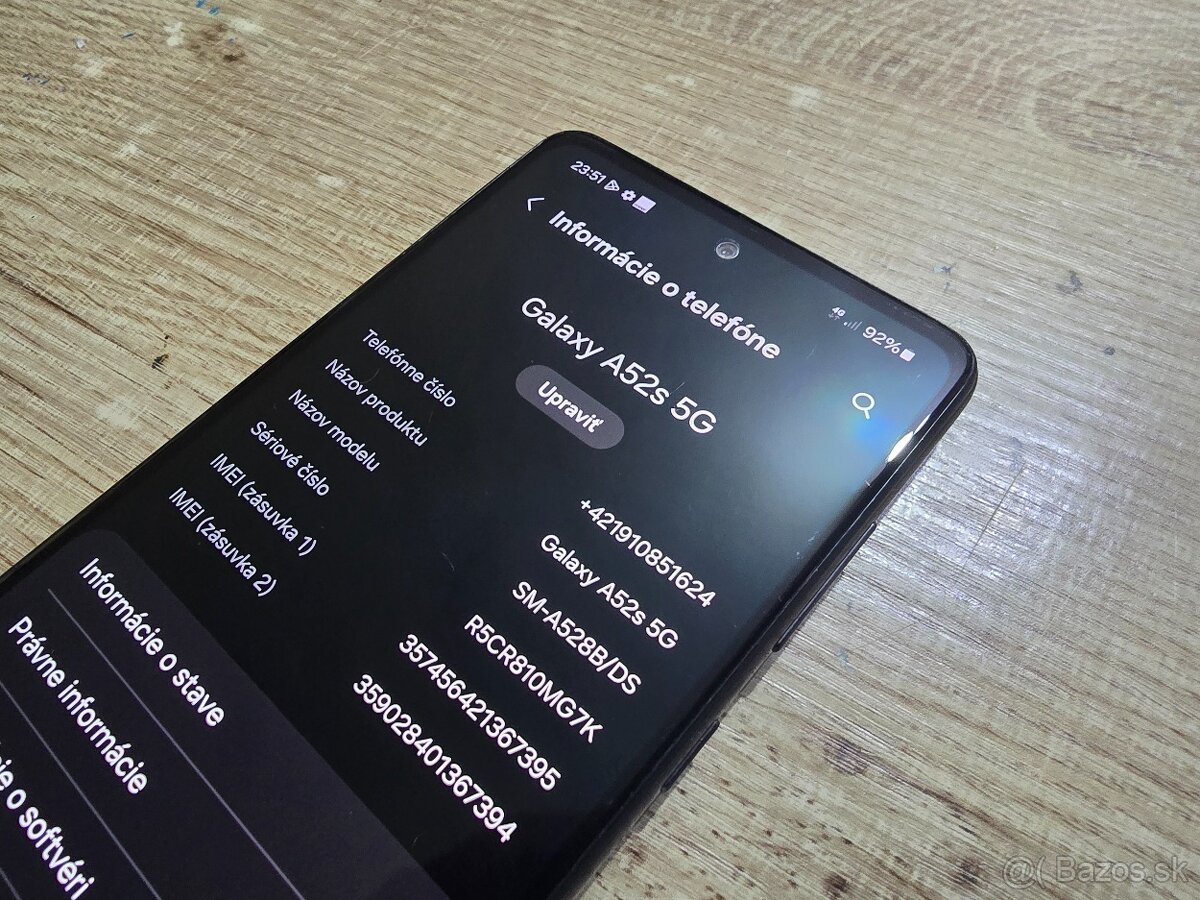 Samsung A52s 5G 128gb dual sim plnefunkcny ma len jemne znam - 7