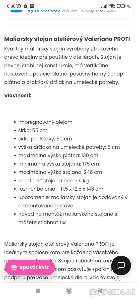 Maliarsky stojan - 7