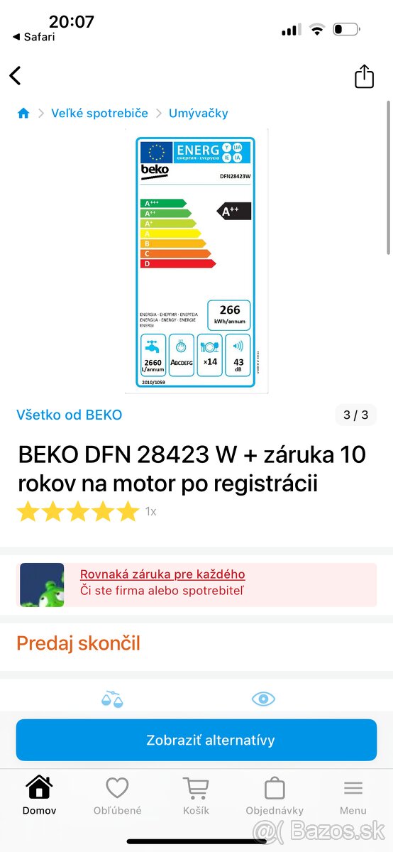Umývačka riadu BEKO - 7