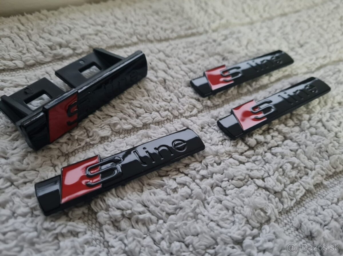 Cierne a sive Napisy S-LINE pre AUDI - 7