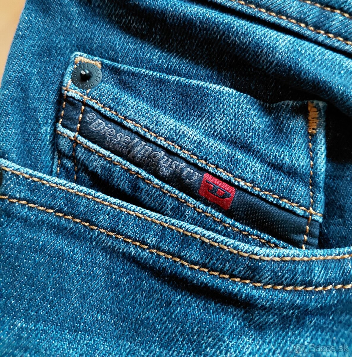 Diesel tmavomodré reg slim fit - 7