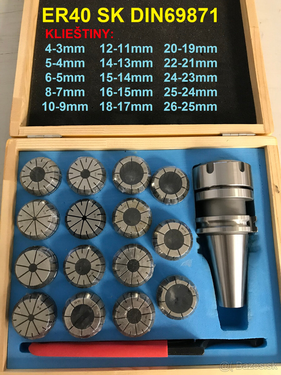 Predám klieštinvoé sady ER25, ER32, ER40 - 7
